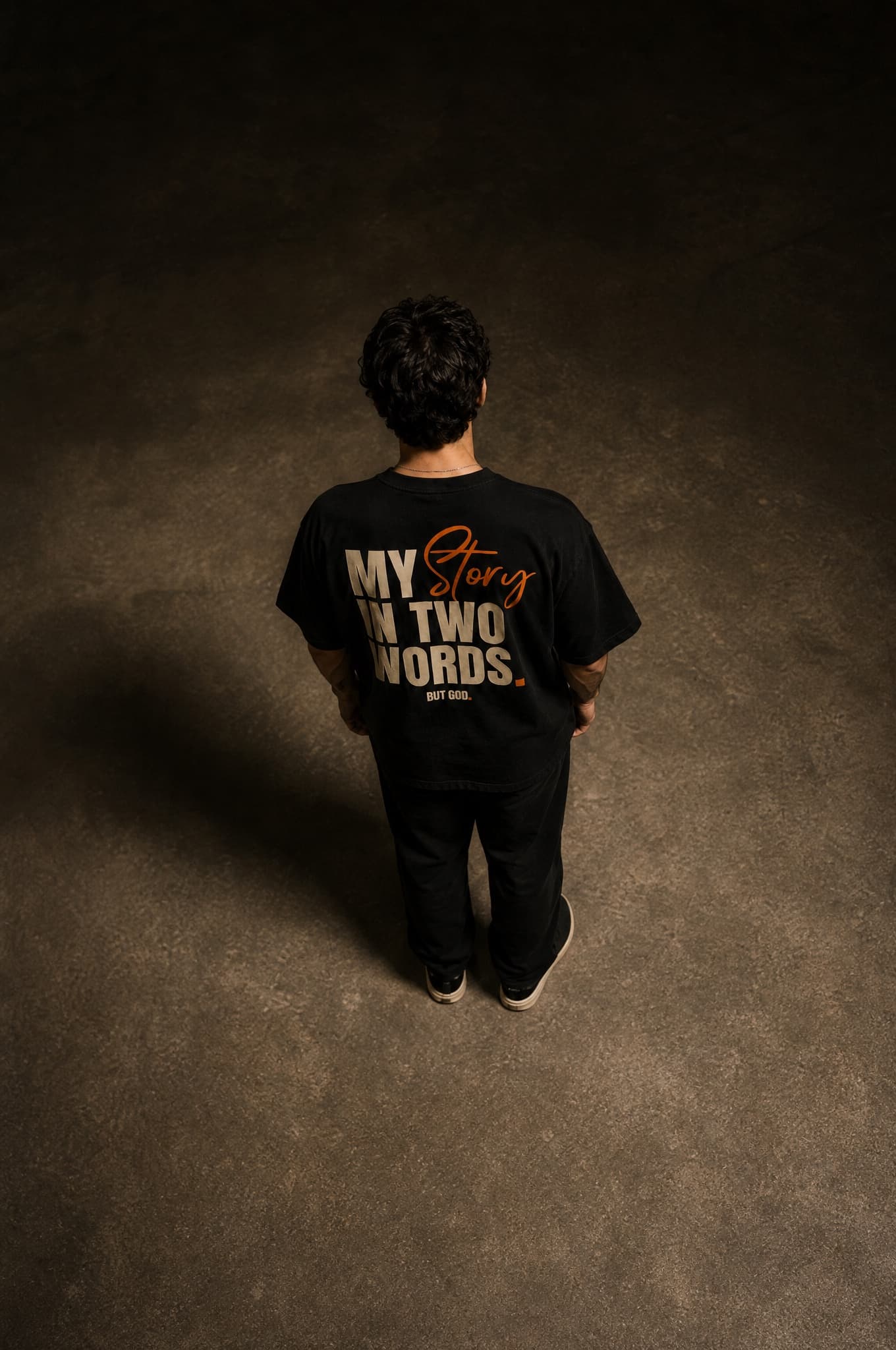 My Story in Two Words tee, back print