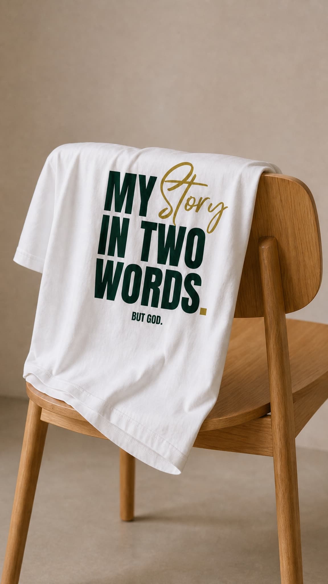 My Story in Two Words tee, back print