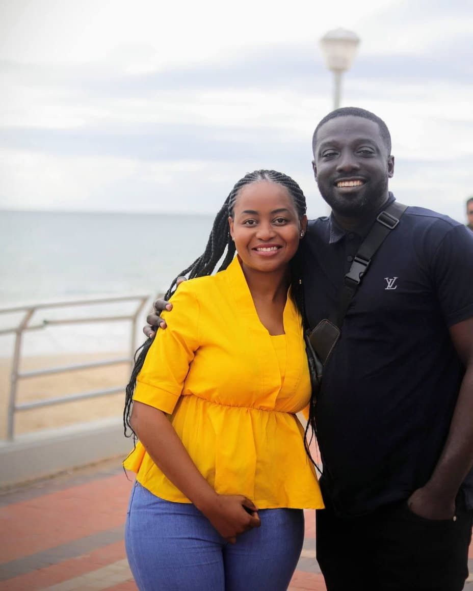 Lerato and Edmund together by the lake